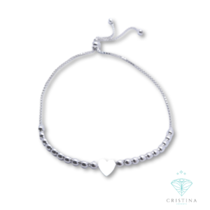 Pulsera Amor Minimal - Corazón Plata
